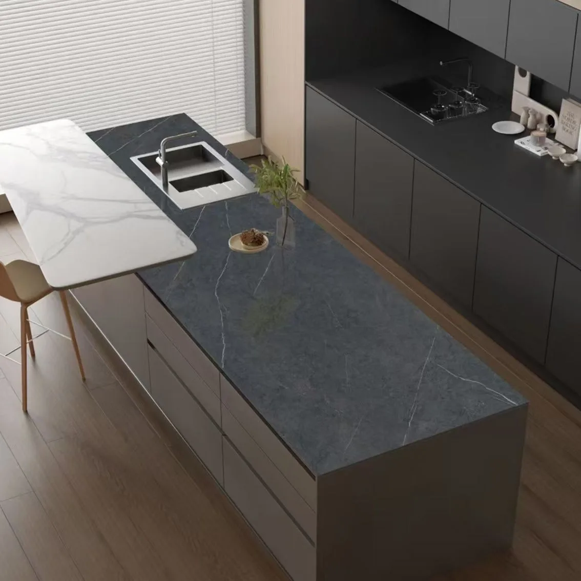 Armani Dark Grey 1600x3200x20mm tile NZ — image 2