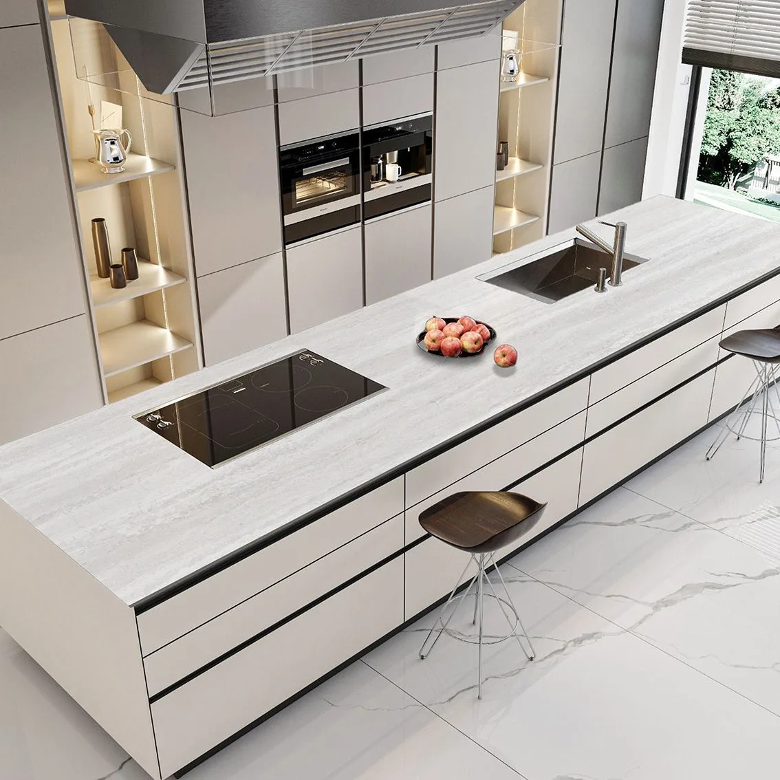 Roman Travertine White 1600x3200x20mm tile NZ — image 2