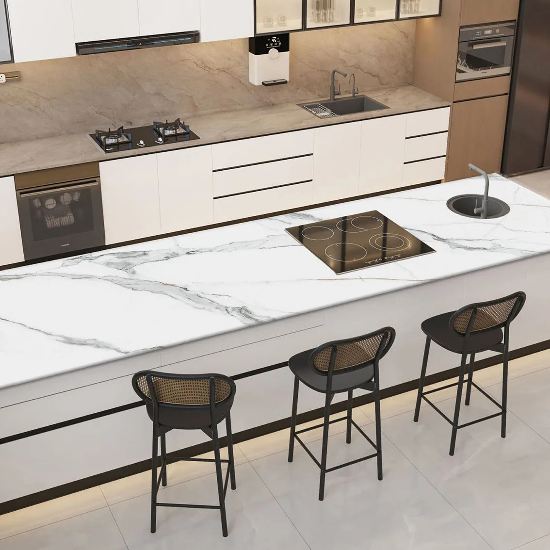 Calacatta White 1600x3200x20mm tile NZ — image 2