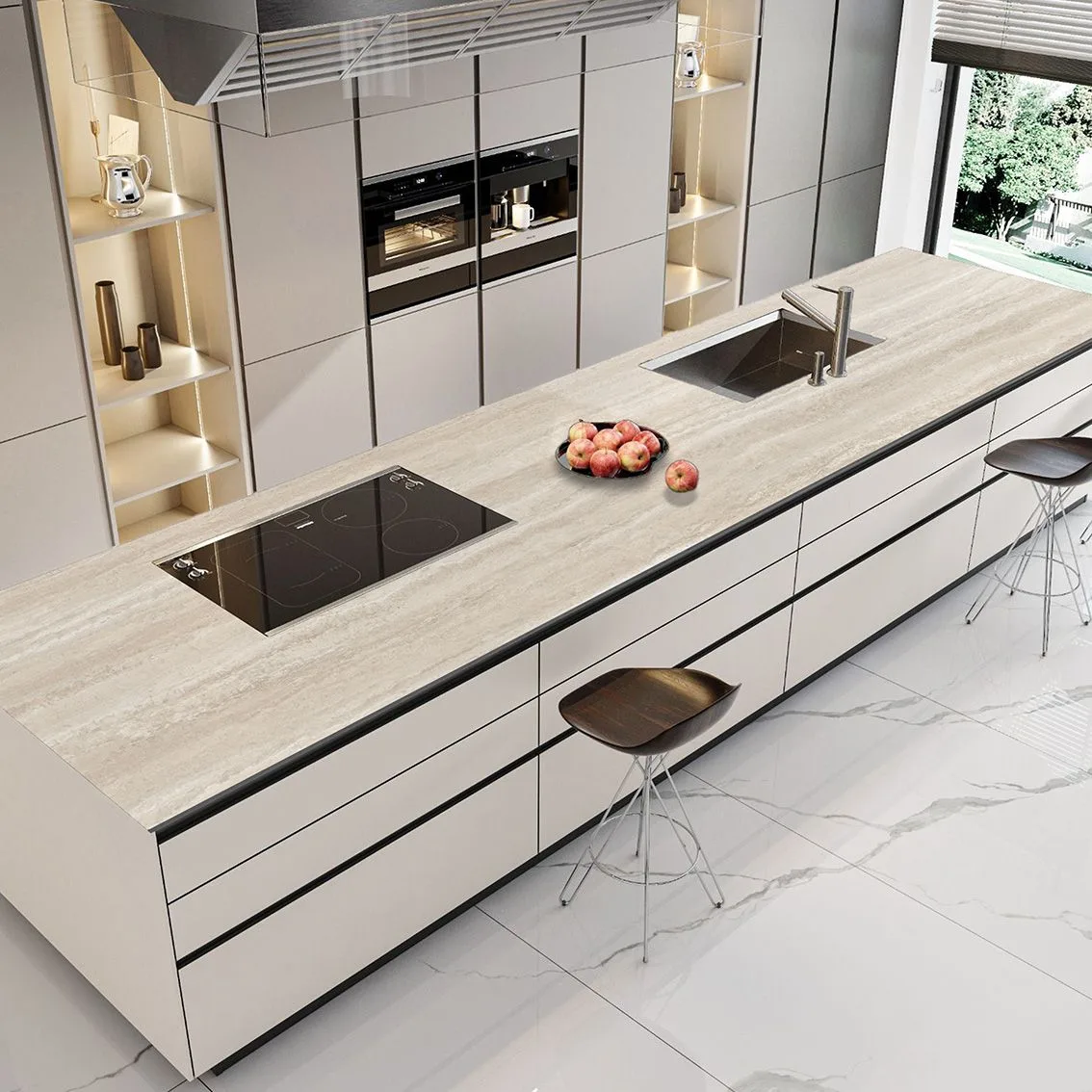 Roman Travertine Beige 1600x3200x20mm tile NZ — image 2