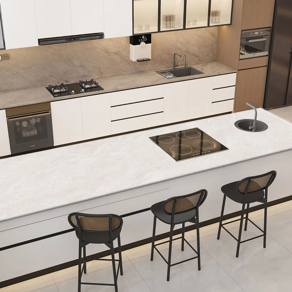 Cloud Travertine Ivory 1600x3200x20mm tile NZ — image 2