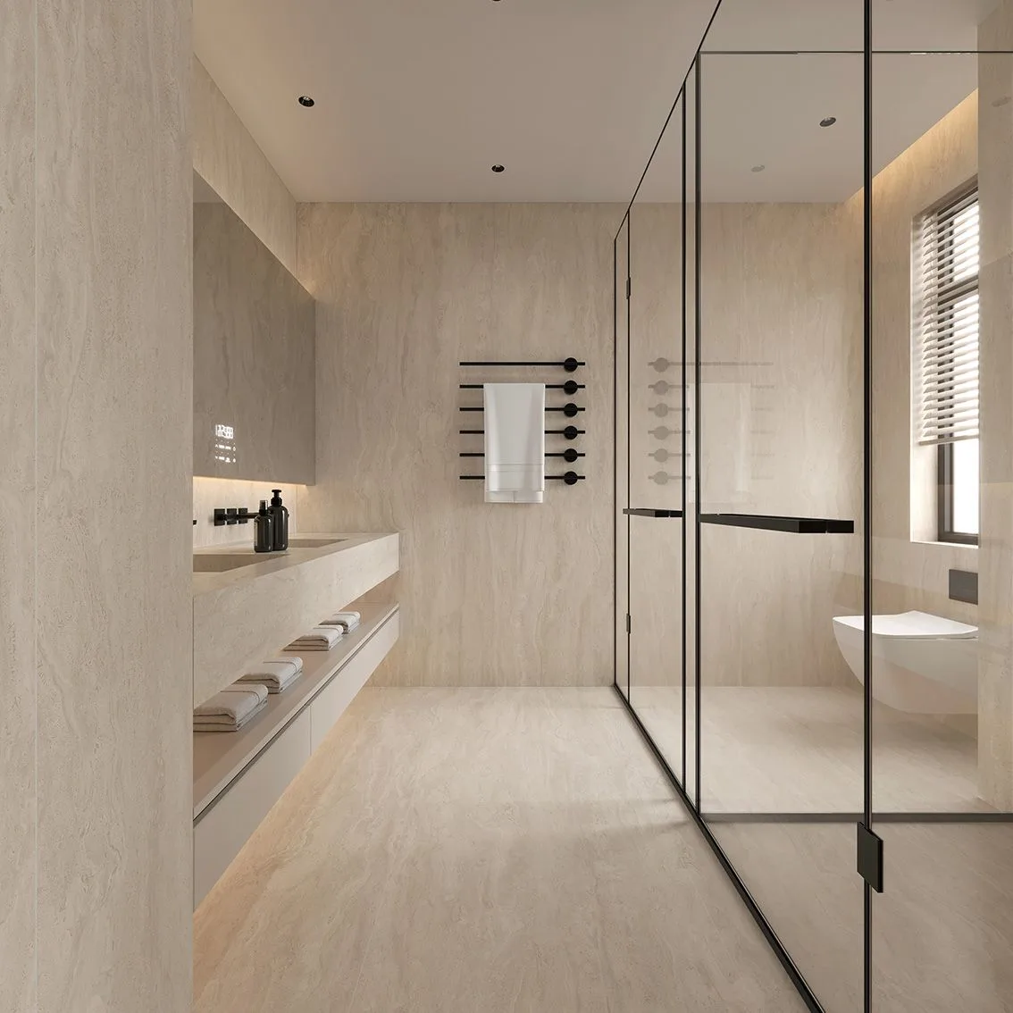 Ivory Travine Beige Natural 800x2600x9mm tile NZ — image 5