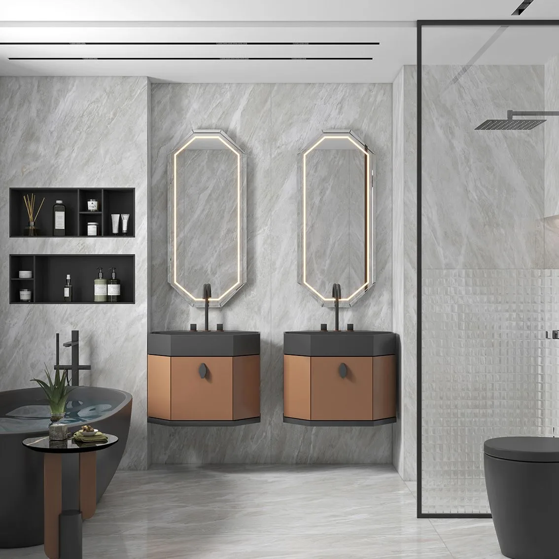 Nordic Grey Polished 800x2600x9mm tile NZ — image 4