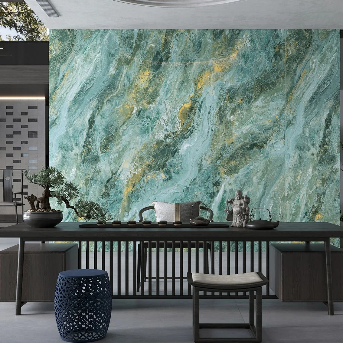 Aurora Green Polished 800x2600x9mm tile NZ — image 4