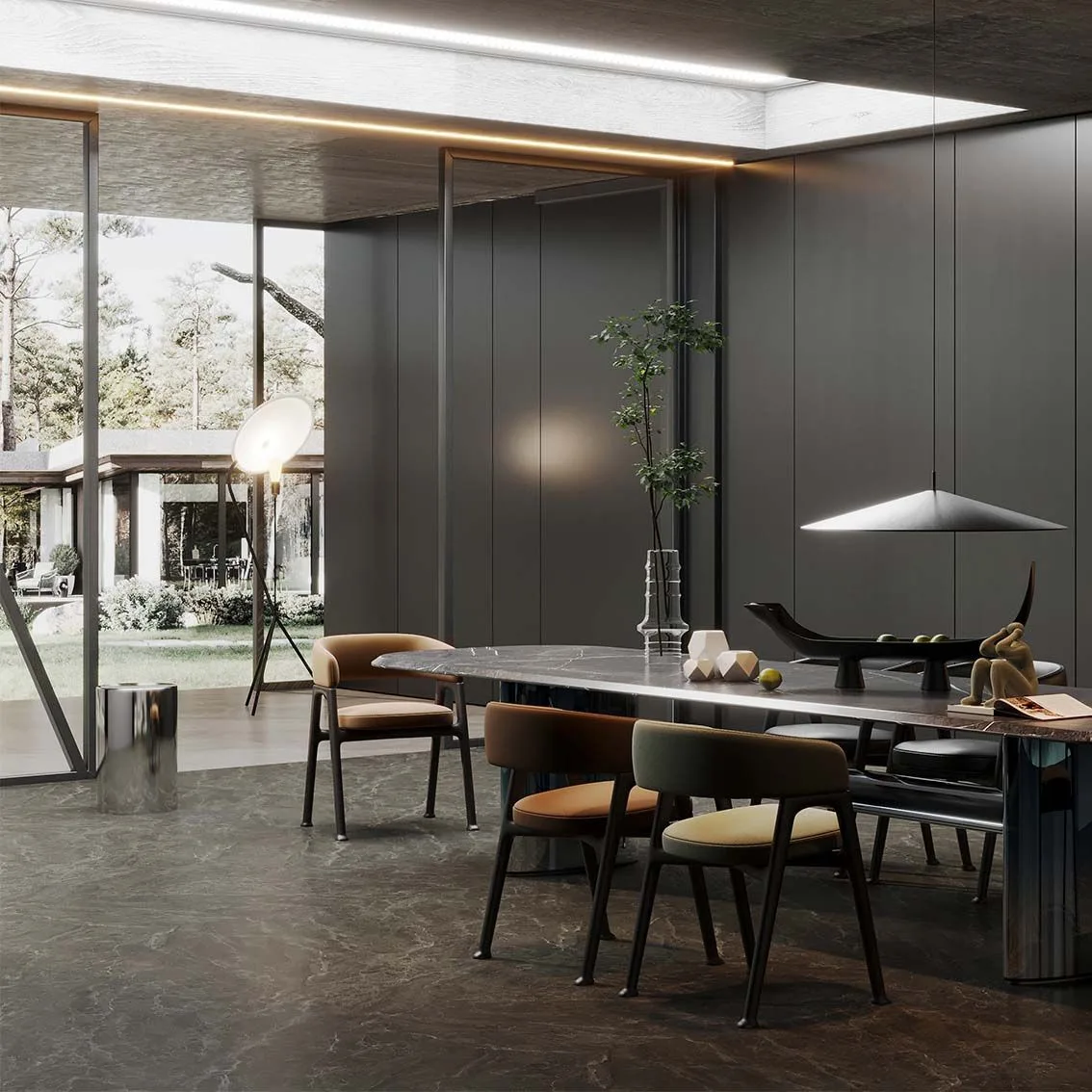 Cracked Stone Dark Gery Matt 750x1500 750x1500x10mm tile NZ — image 3