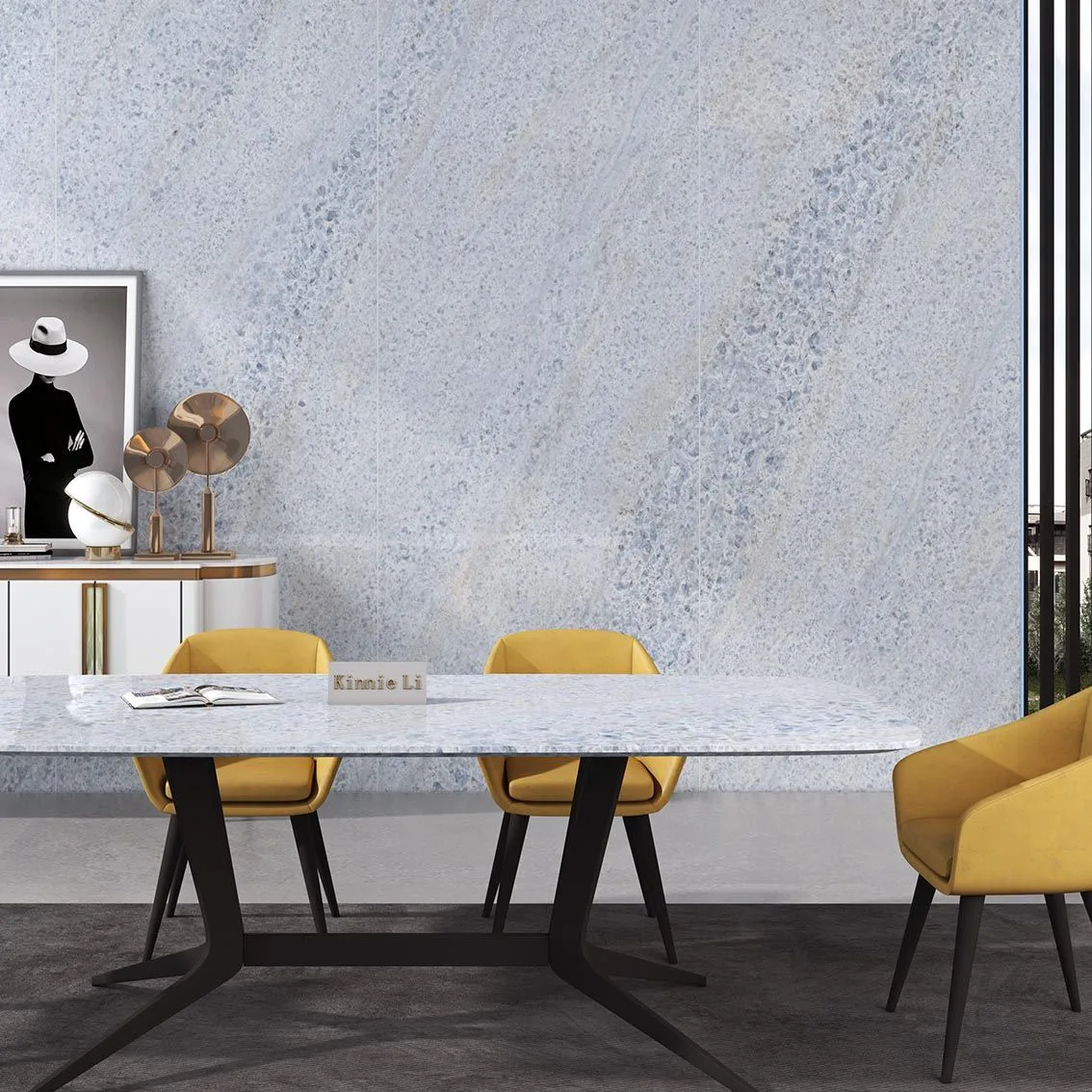 Blue Gold Sand Polished 1200x2700x6mm tile NZ — image 5