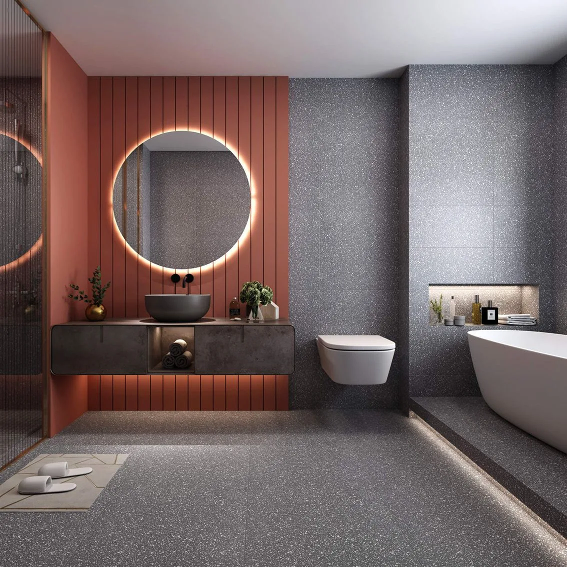 Pebblestone Dark Gery 600x600 600x600x10mm tile NZ — image 5