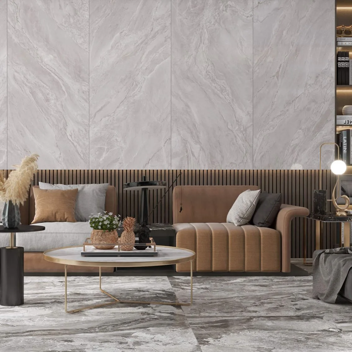 Smoke Stone Light Gery Polished 750x1500 750x1500x10mm tile NZ — image 4