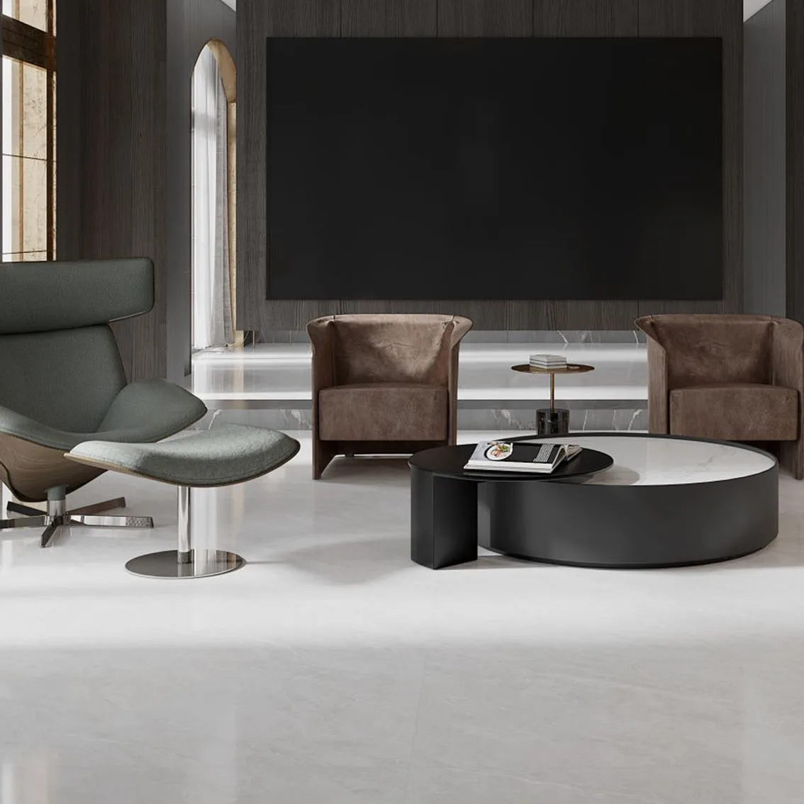 Island Light Gery Polished 750x1500 750x1500x10mm tile NZ — image 2