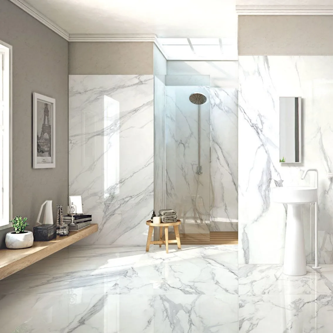 Carrara White Polished 900x1800 900x1800x10mm tile NZ — image 4