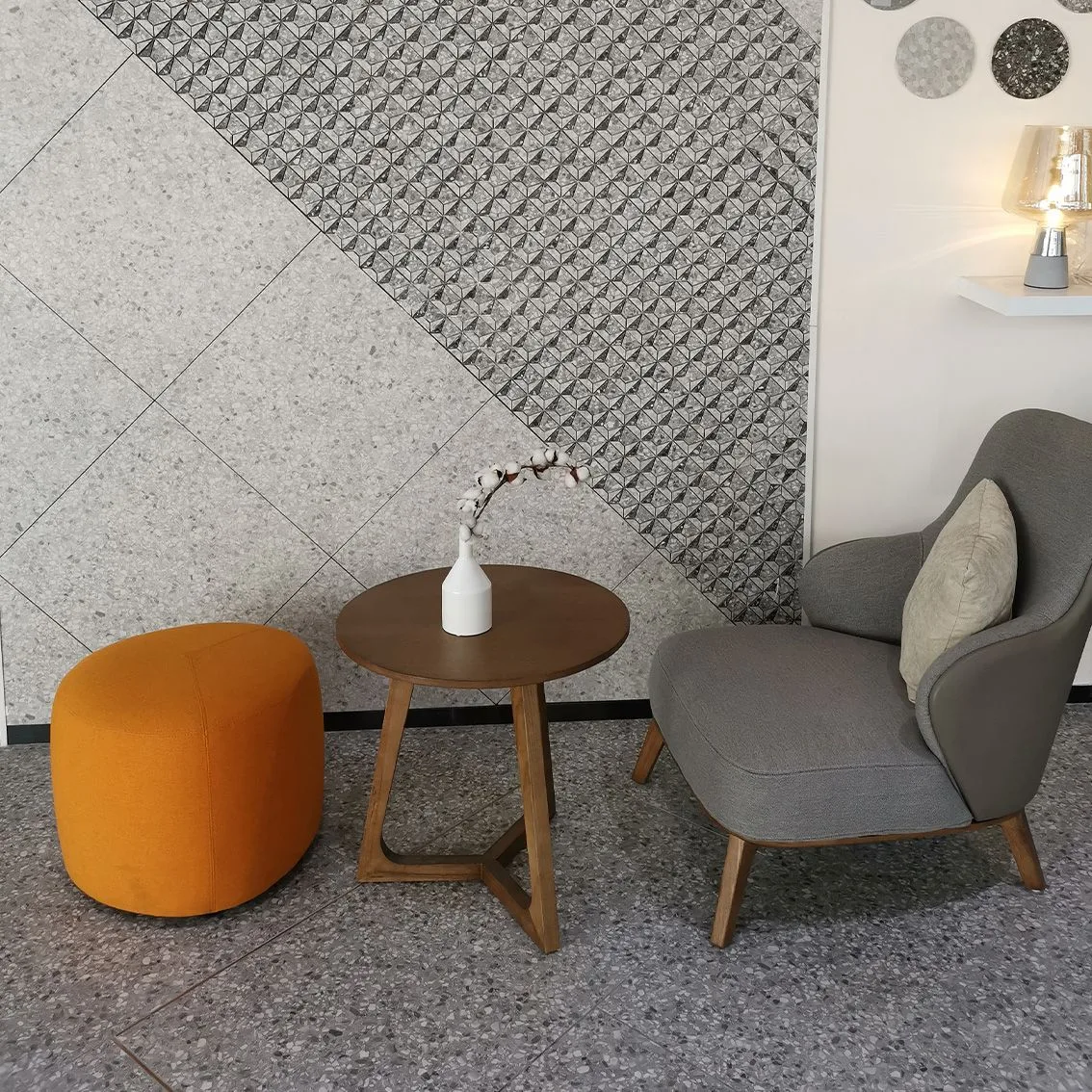 Bulky Terrazzo Mid Grey 600x600 600x600x10mm tile NZ — image 5