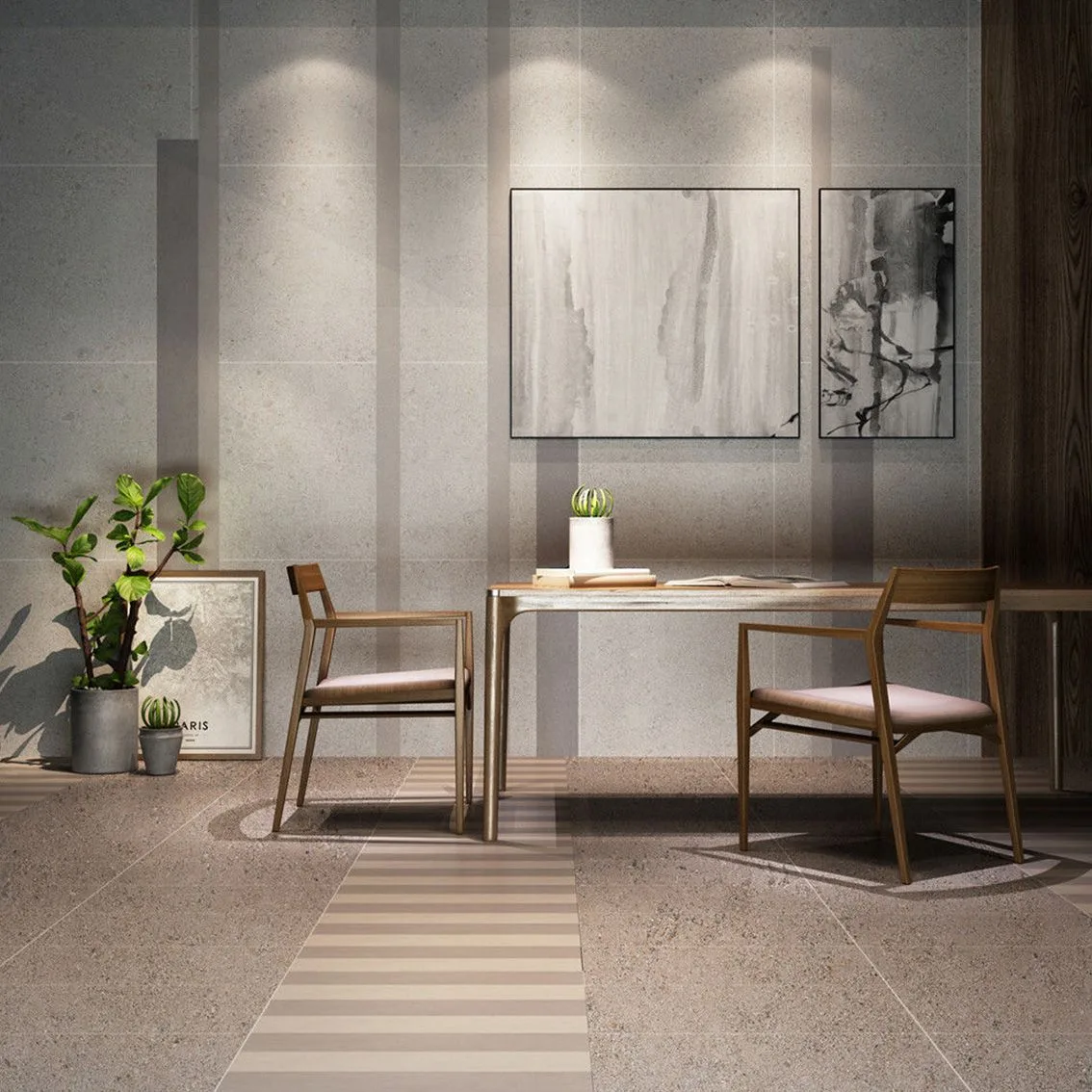 Terrazzo Light Yellow 600x600 600x600x10mm tile NZ — image 5