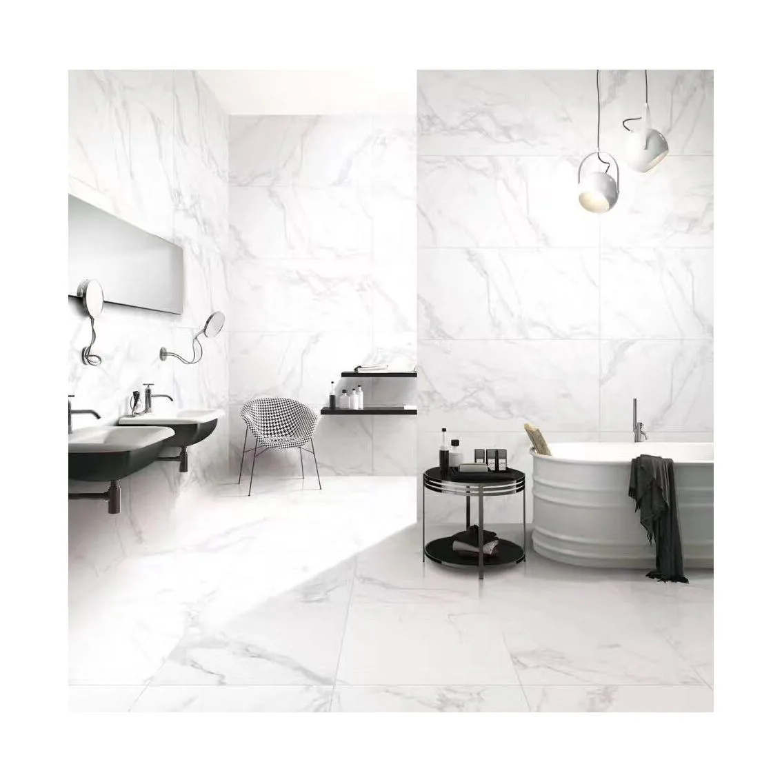 Carrara White Matt 400x800 400x800x10mm tile NZ — image 3