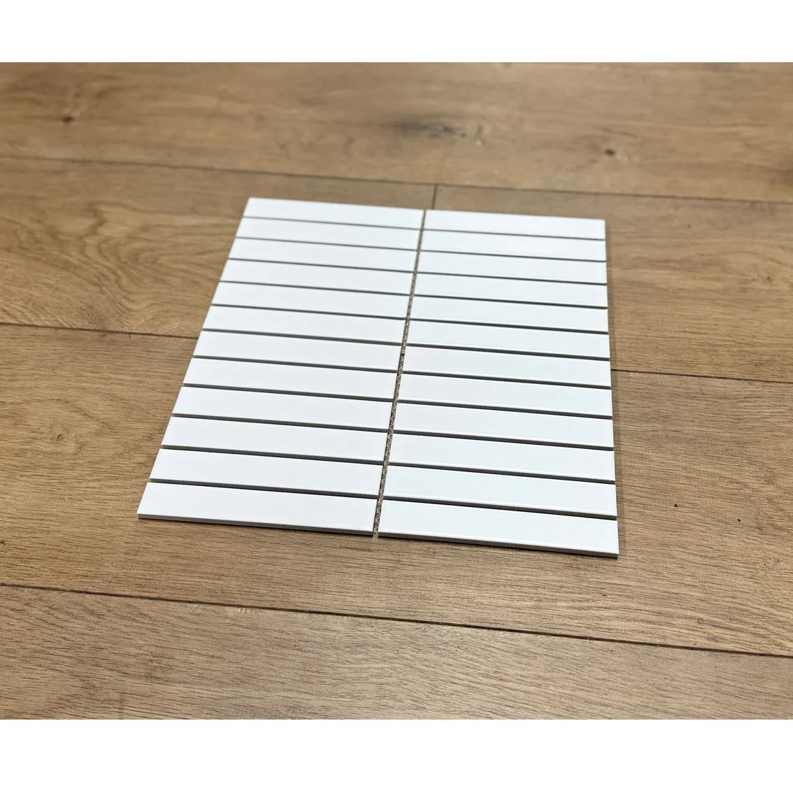 Straight Side White Matt Finger Mosaic 22mm 296X300X6.8mm tile NZ