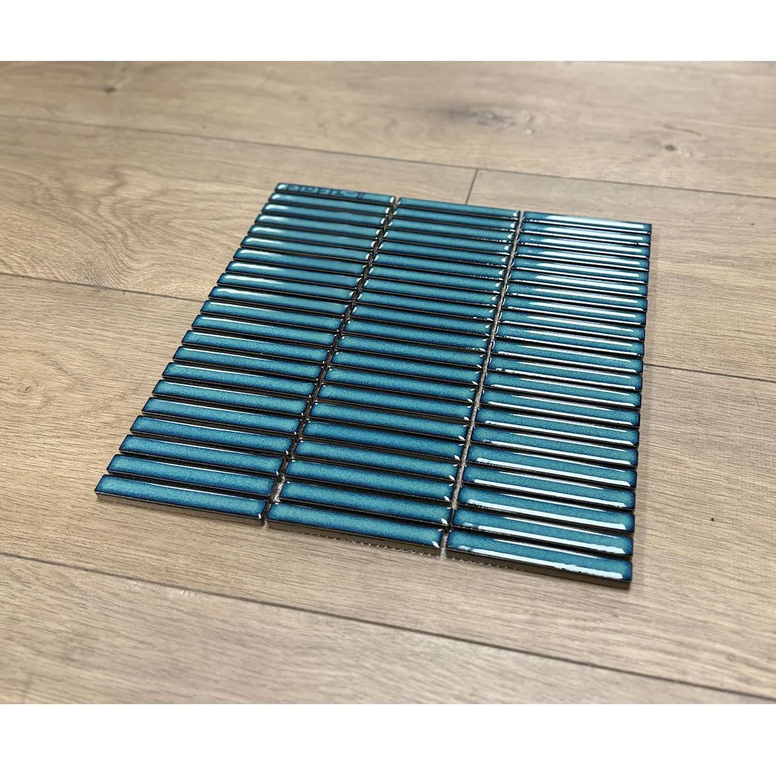 Blue Gloss Finger Mosaic 284X295X8mm tile NZ
