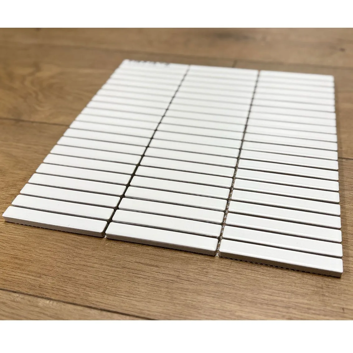 White Matt Finger Mosaic 284X295X8mm tile NZ — image 2