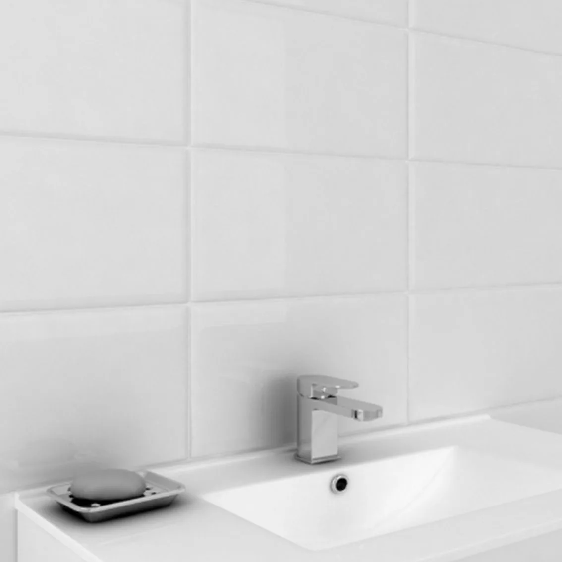 Edge White Gloss 200x100 100x200x8mm tile NZ — image 3