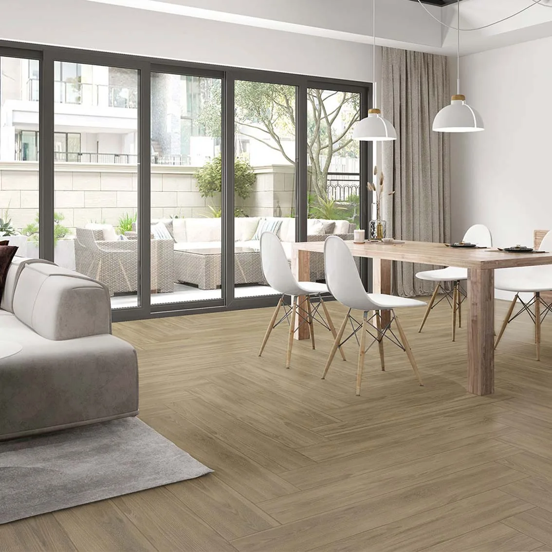 Livingroom with Eld Wood tiles