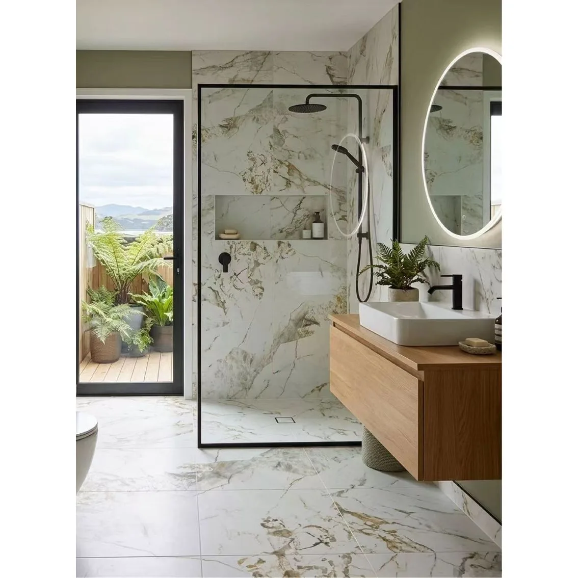 Calacatta Storm White Natural Face 600x600 600x600x9mm tile NZ — image 2